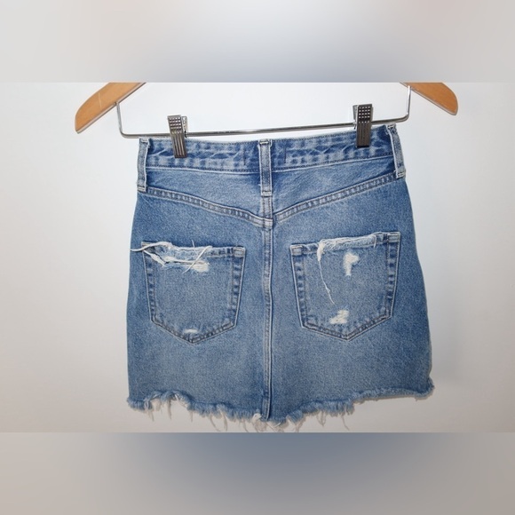 Abercrombie & Fitch Denim Mini Skirt Zip Up Size 24 - Picture 8 of 13